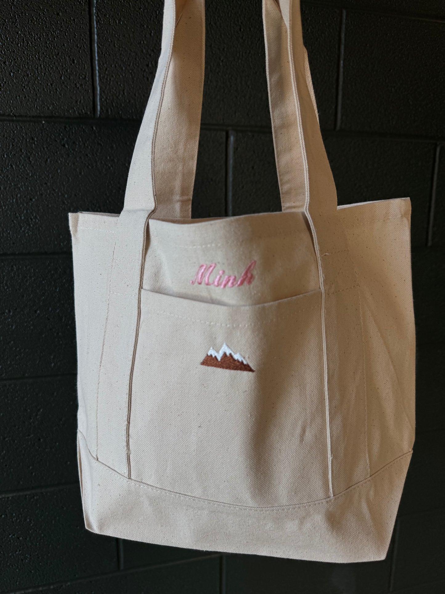 Custom Embroidered Small Tote Bag